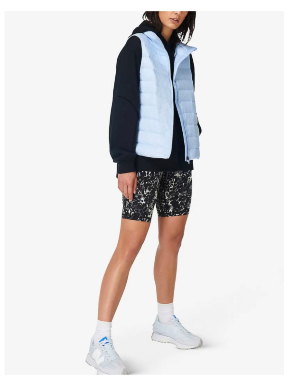 Women's Sweaty Betty Puffer Vest Light Blue dz 6